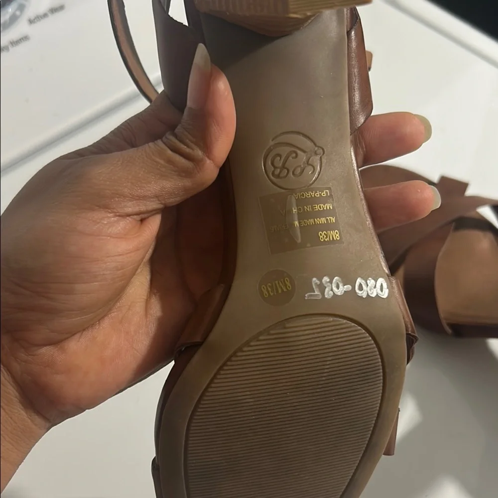 Lucky Brand Brown Sandals with Ankle Strap